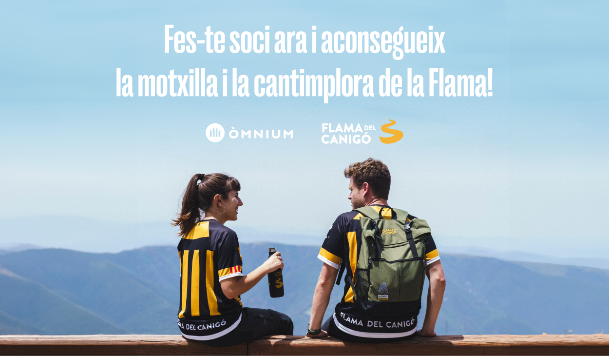 Fes-te soci ara i aconsegueix la motxilla i la cantimplora de la Flama!